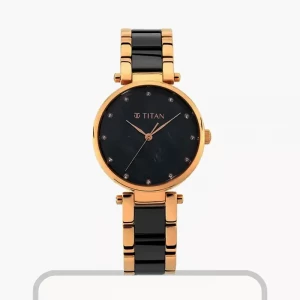 Titan Raga Viva Black Mother-of-Pearl Dial Ladies Watch